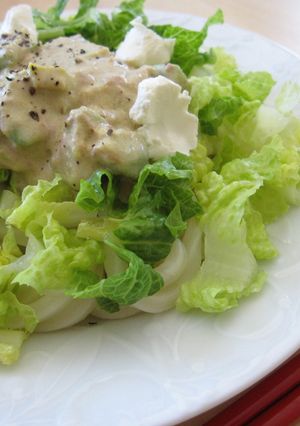 ツナアボカド☆クリームチーズサラダうどん-レシピのメイン写真