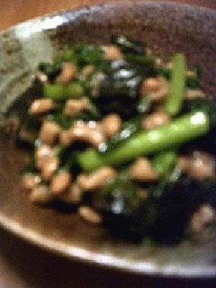 春菊+納豆の磯辺和え-レシピのメイン写真