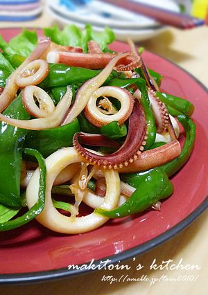 イカとピーマンの焦がし醤油炒め-レシピのメイン写真