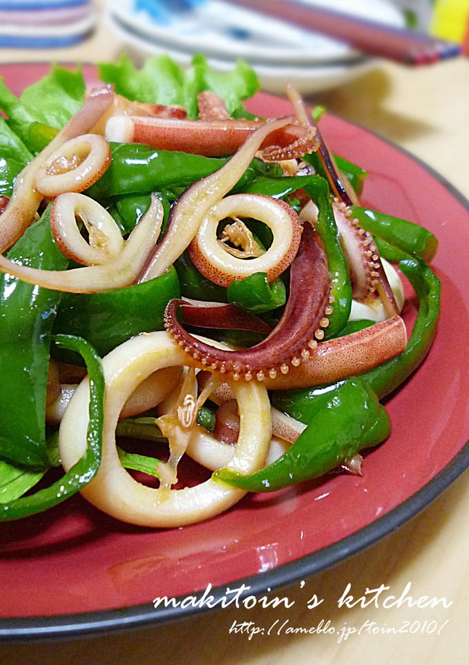 イカとピーマンの焦がし醤油炒め-レシピのメイン写真