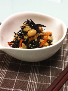 簡単レンジで♡大豆とひじき煮-レシピのメイン写真