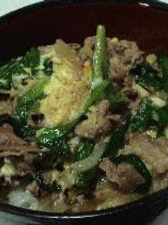ニラ玉風牛丼-レシピのメイン写真