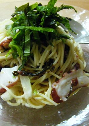 タコと梅の冷製パスタ-レシピのメイン写真