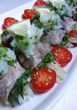 サッパリ♪簡単☆野菜たっぷり肉巻き-レシピのメイン写真