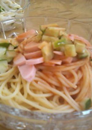 トマトジュースを使った冷製パスタ-レシピのメイン写真