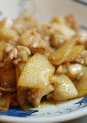 冬瓜と鶏肉の炒めもの（梅風味）-レシピのメイン写真