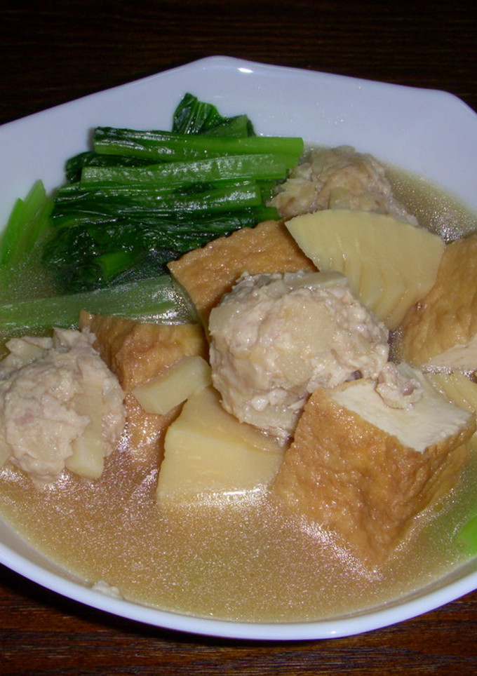 たけのことひき肉のつくね煮-レシピのメイン写真