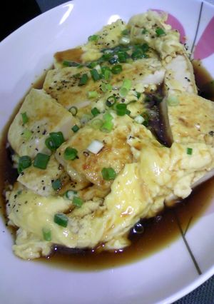 簡単！豆腐オムレツ～中華風ソース-レシピのメイン写真