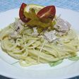 ツナと高菜の冷製スパゲッティ