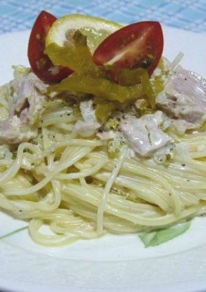 ツナと高菜の冷製スパゲッティ-レシピのメイン写真