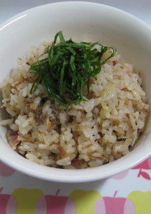 秋刀魚みりん干しの炊き込みご飯-レシピのメイン写真