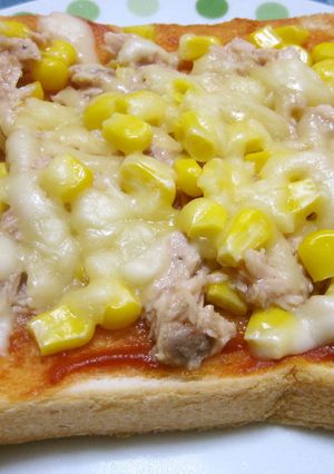 ピザ風☆ツナコーンチーズトースト-レシピのメイン写真