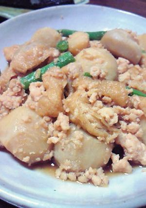 里芋のうま煮☆withあげ鳥そぼろ☆-レシピのメイン写真