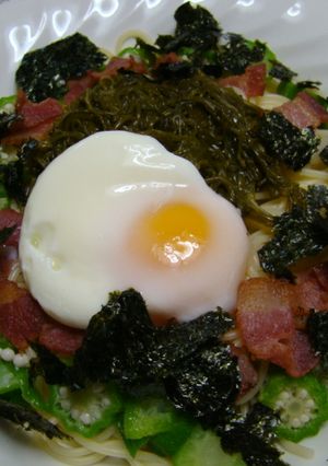 めかぶとオクラの冷製パスタ-レシピのメイン写真