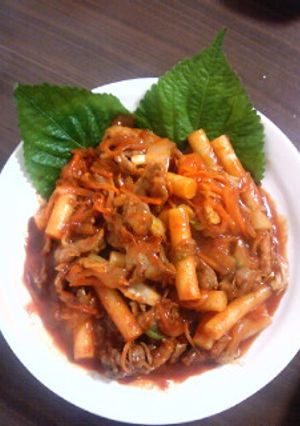 豚肉でトッポギ-レシピのメイン写真
