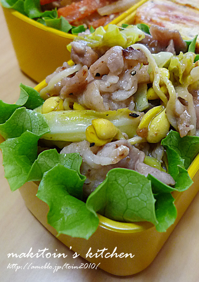 お弁当の「余った焼そばソースで野菜炒め」-レシピのメイン写真