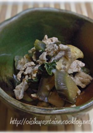 ナスと豚肉の炒め煮（ノンオイル）-レシピのメイン写真