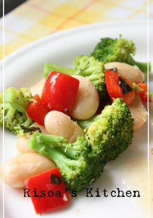 白花豆とブロッコリーのバジリコ炒め☆-レシピのメイン写真