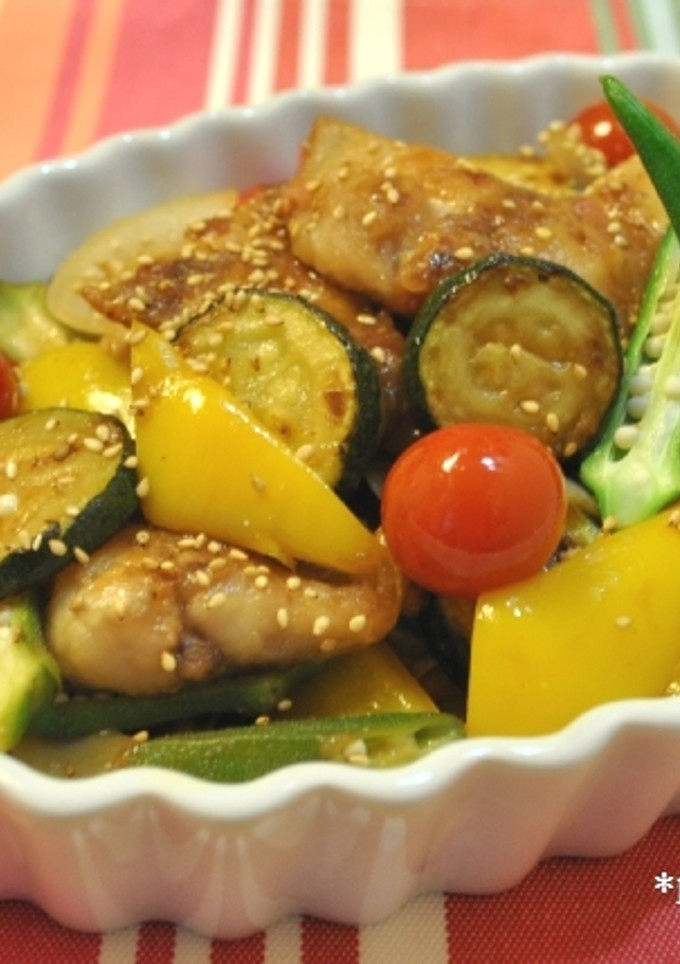 ☆鯖と夏野菜の梅ぽん炒め☆-レシピのメイン写真