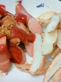 ソーセージのケチャップ・カレー粉和え-レシピのメイン写真