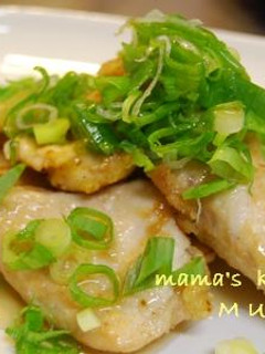 鶏胸肉のネギたっぷり甘酢かけ♪-レシピのメイン写真