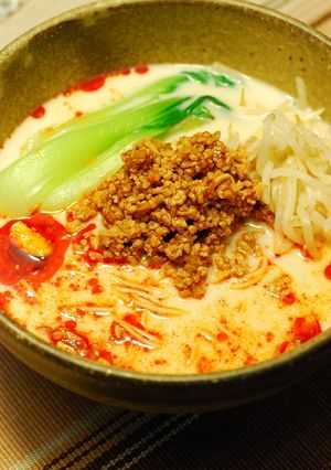 夏！食べるラー油入り♪冷やし豆乳坦々素麺-レシピのメイン写真