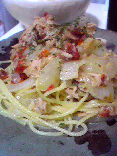 ドライトマトとツナのパスタ-レシピのメイン写真
