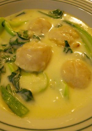 ホタテと青梗菜のミルク煮-レシピのメイン写真