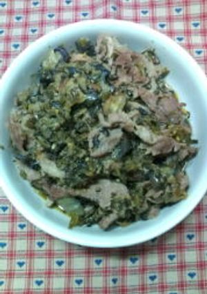 ナスと豚肉の高菜炒め☆-レシピのメイン写真