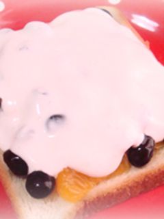 生クリーム×黒豆●和風スイーツトースト-レシピのメイン写真