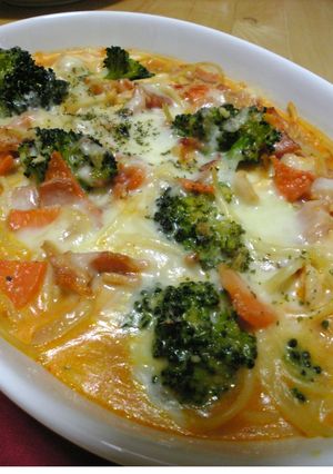スパゲッティー入り☆トマトキッシュ-レシピのメイン写真