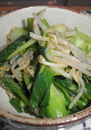 もやしと青梗菜の沙茶醤天つゆおひたし-レシピのメイン写真