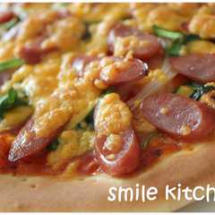 A picture of HBで米粉入ふんわりもっちりpizza♪.