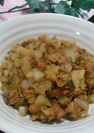ご飯のお供に☆サバ玉ねぎ炒め～☆-レシピのメイン写真