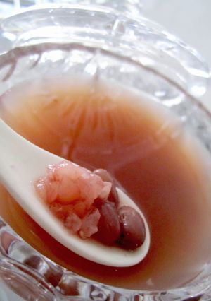 冷たい!あずき☆餅米入りドリンク、かき氷-レシピのメイン写真