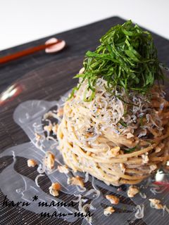 大葉とじゃこの豆腐クリーム冷製パスタ-レシピのメイン写真