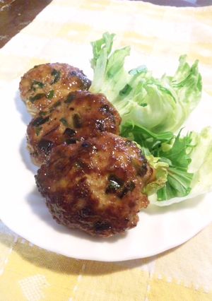 照り焼きニラハンバーグ-レシピのメイン写真