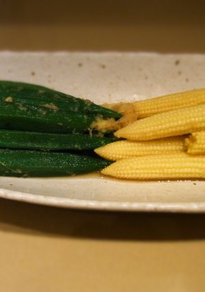 冷やして！オクラ＆ベビーコーンの生姜和え-レシピのメイン写真