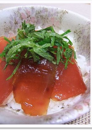 簡単　本みりんで　マグロの漬け丼-レシピのメイン写真