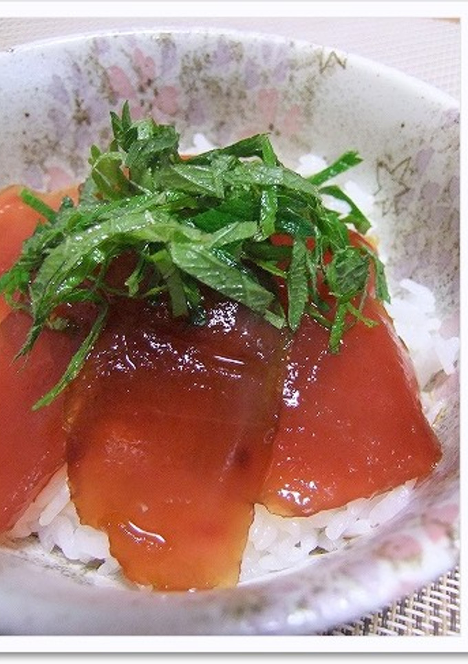 簡単　本みりんで　マグロの漬け丼-レシピのメイン写真