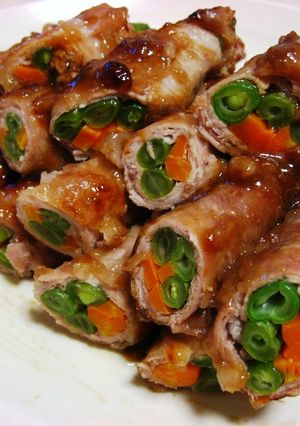 みんなにっこり♡てりてり肉巻き-レシピのメイン写真