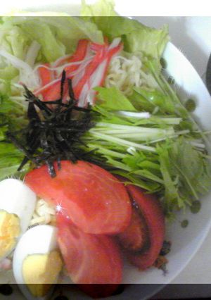 買い置きの即席麺で冷し中華！つゆの作り方-レシピのメイン写真