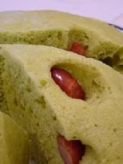 抹茶蒸しパン(with金時豆)-レシピのメイン写真