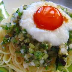 รูปของ 夏野菜のだしのヘルシーな冷製パスタ♪