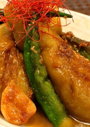 茄子とオクラのこくうま焼-レシピのメイン写真