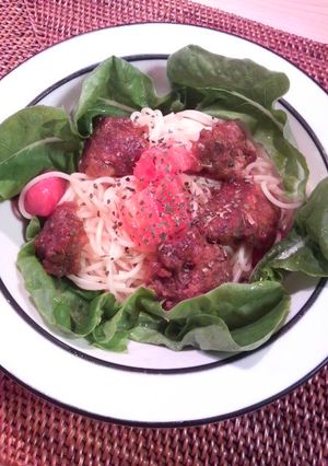 鶏レバーと完熟トマトの冷製パスタ-レシピのメイン写真