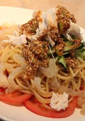 バンバンジー風冷製パスタ-レシピのメイン写真