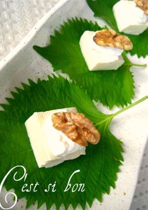胡桃とお豆腐のお通し・青じその香り-レシピのメイン写真