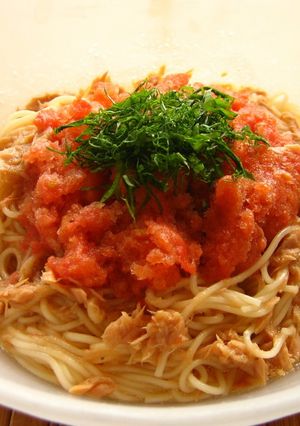夏レシピ！シャリシャリ☆トマトそうめん-レシピのメイン写真