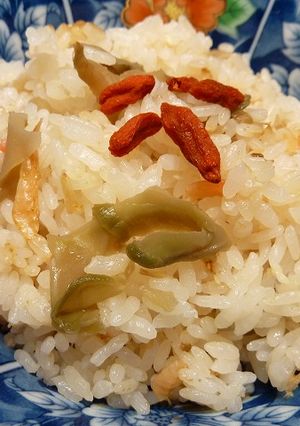 夏！ガーリックが香るザーサイ炊き込みご飯-レシピのメイン写真